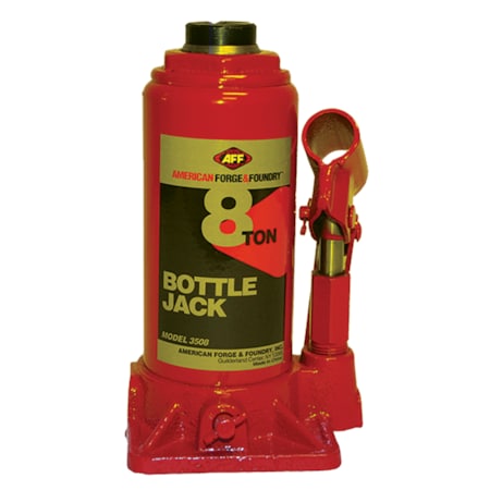 Heavy Duty 8 Ton Bottle Jack, Manual, Machine Hardened Steel Saddles